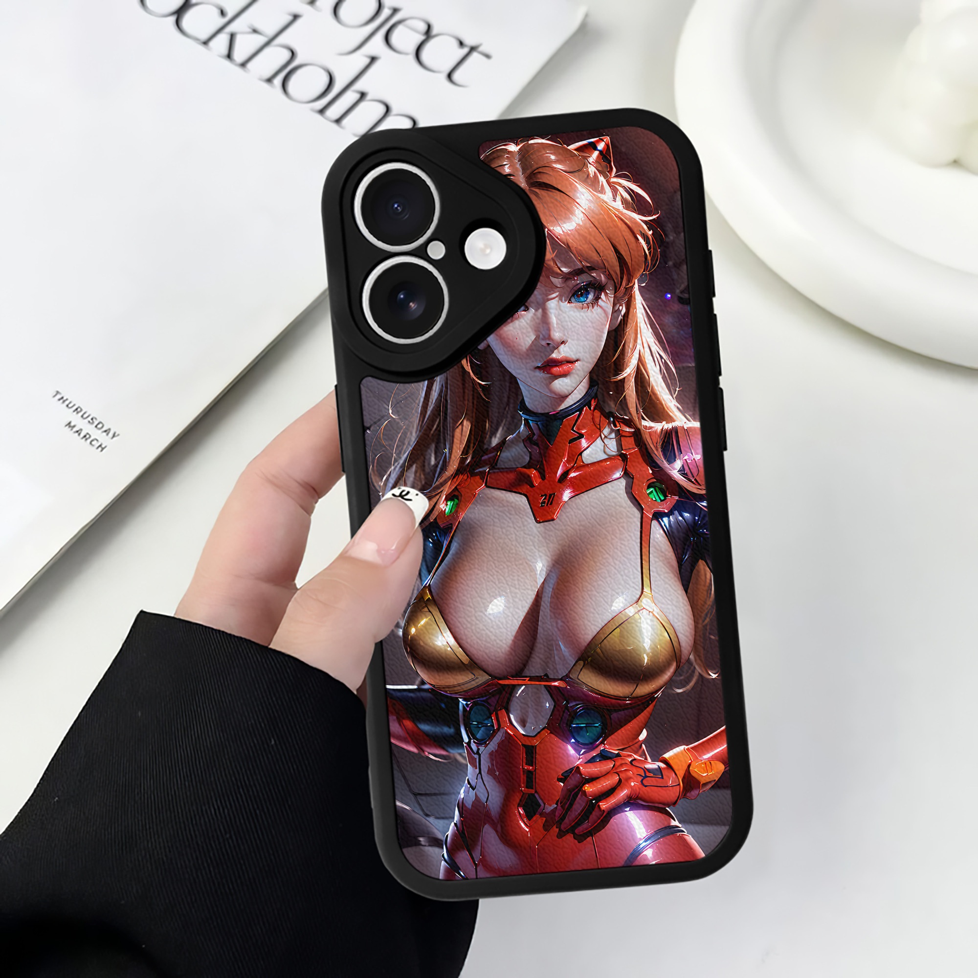 （画像用） EVA 新世紀エヴァンゲリオン 【iPhone 16シリーズ対応】シリコンスマホケース（レザー調） 材質：シリコン
